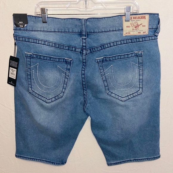 New True Religion Men's Blue Denim Shorts - Picture 1 of 10